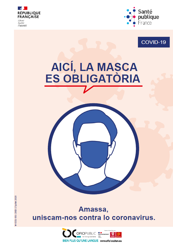 Afichas Pòrt de la mascara obligatòria
