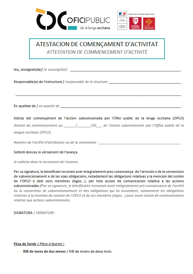  Atestacion de començament d’activitat