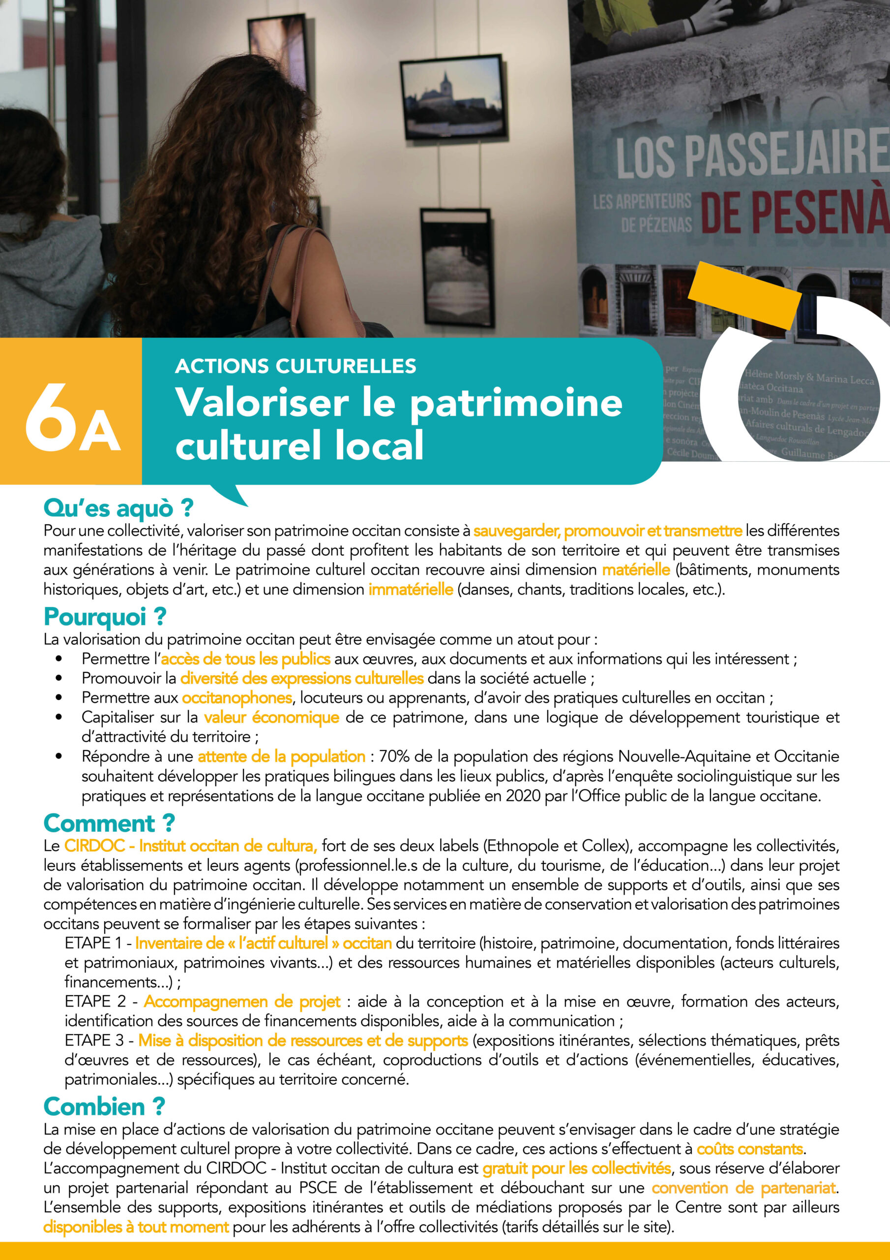 6A Valoriser le patrimoine culturel local