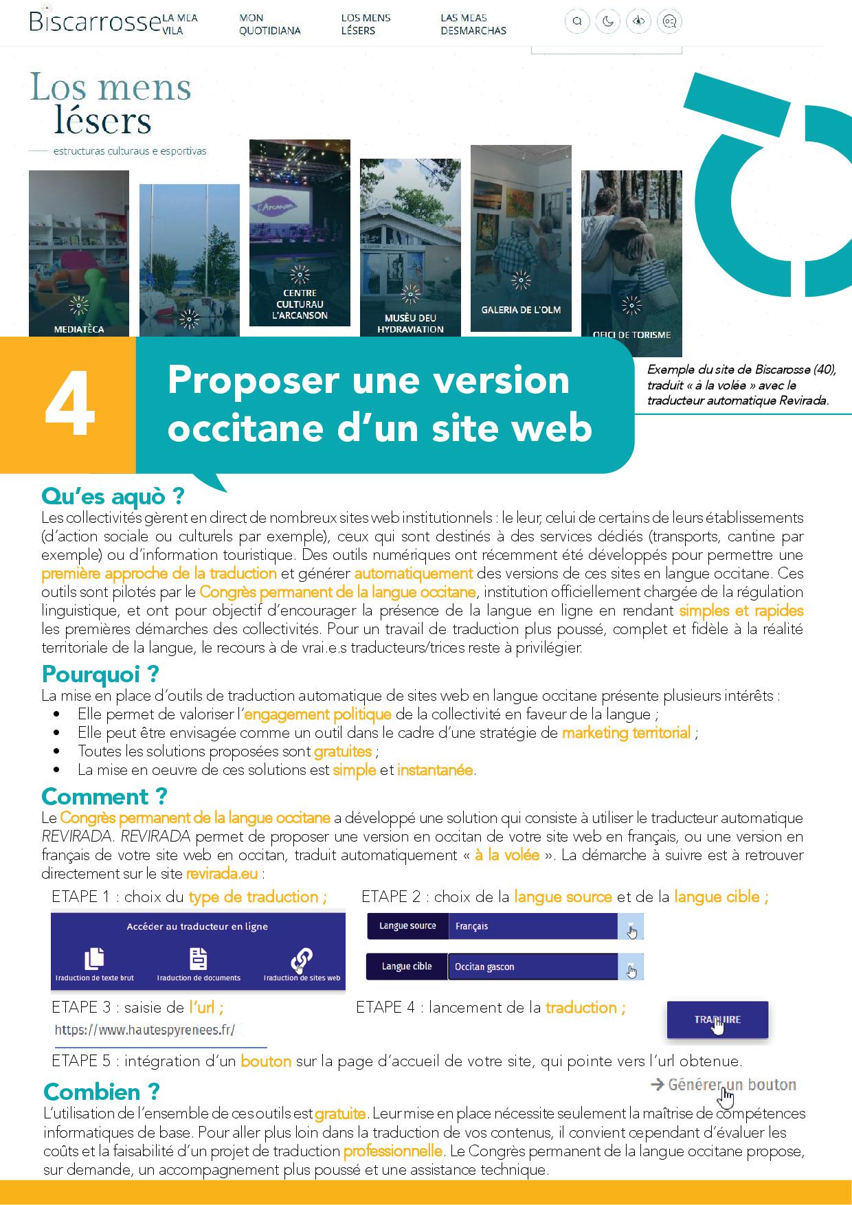 4 Proposer une version occitane d'un site web